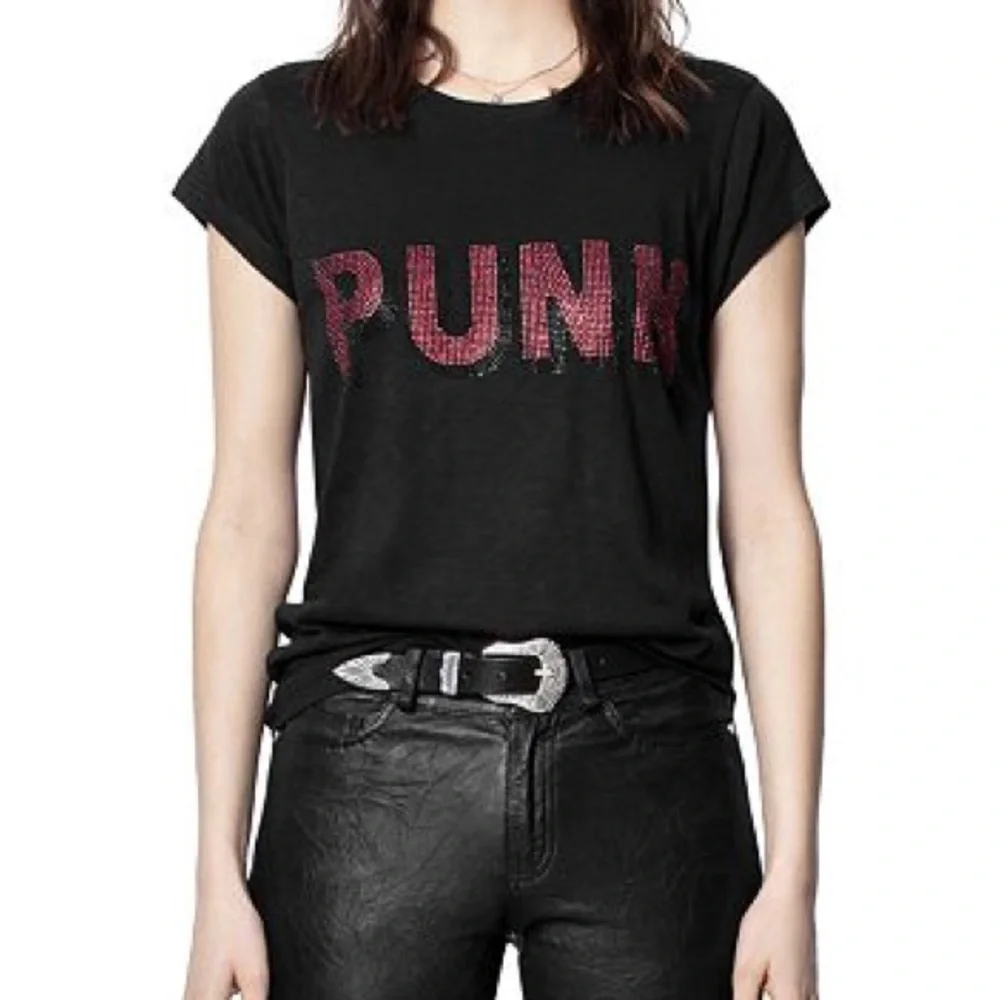 Zadig & Voltaire 3D Punk strass embellished T-Shirt XS - Picture 2 of 4